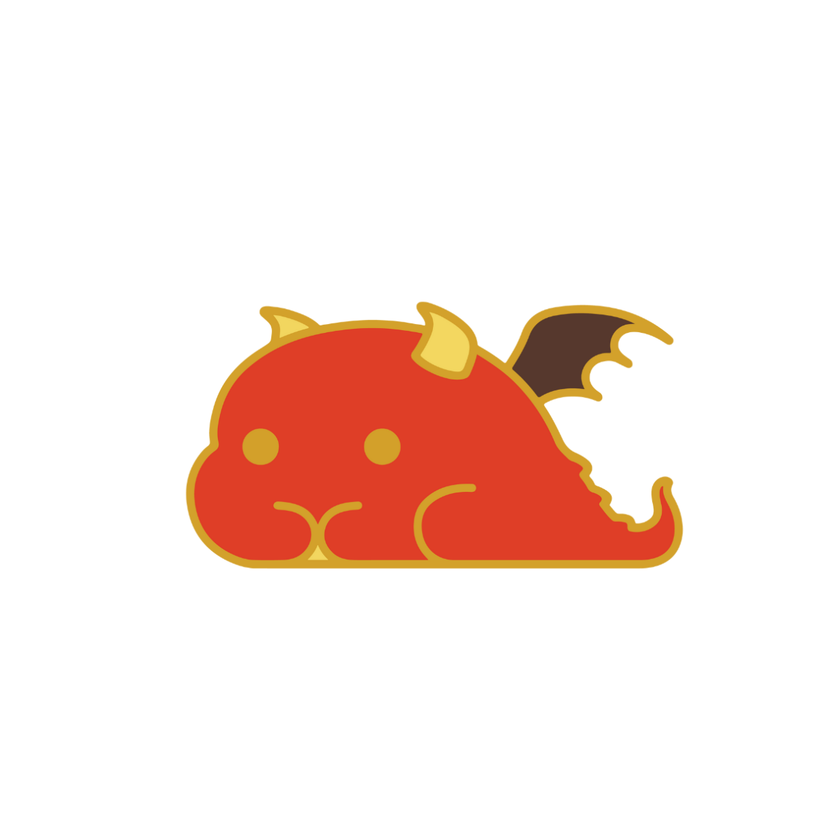 Ember (Herbert) the Fire Drakeling Enamel Pin - CuddleCore
