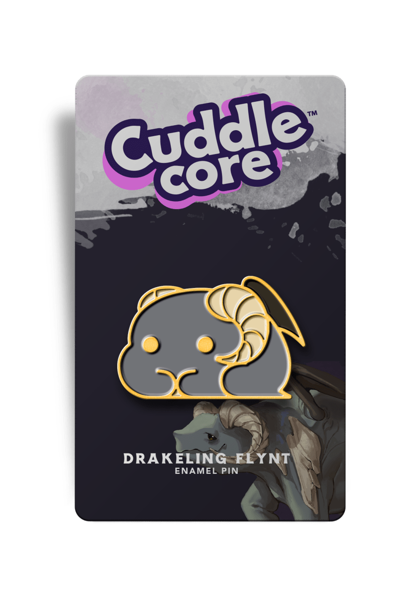 Flynt the Stone Drakeling Enamel Pin - CuddleCore