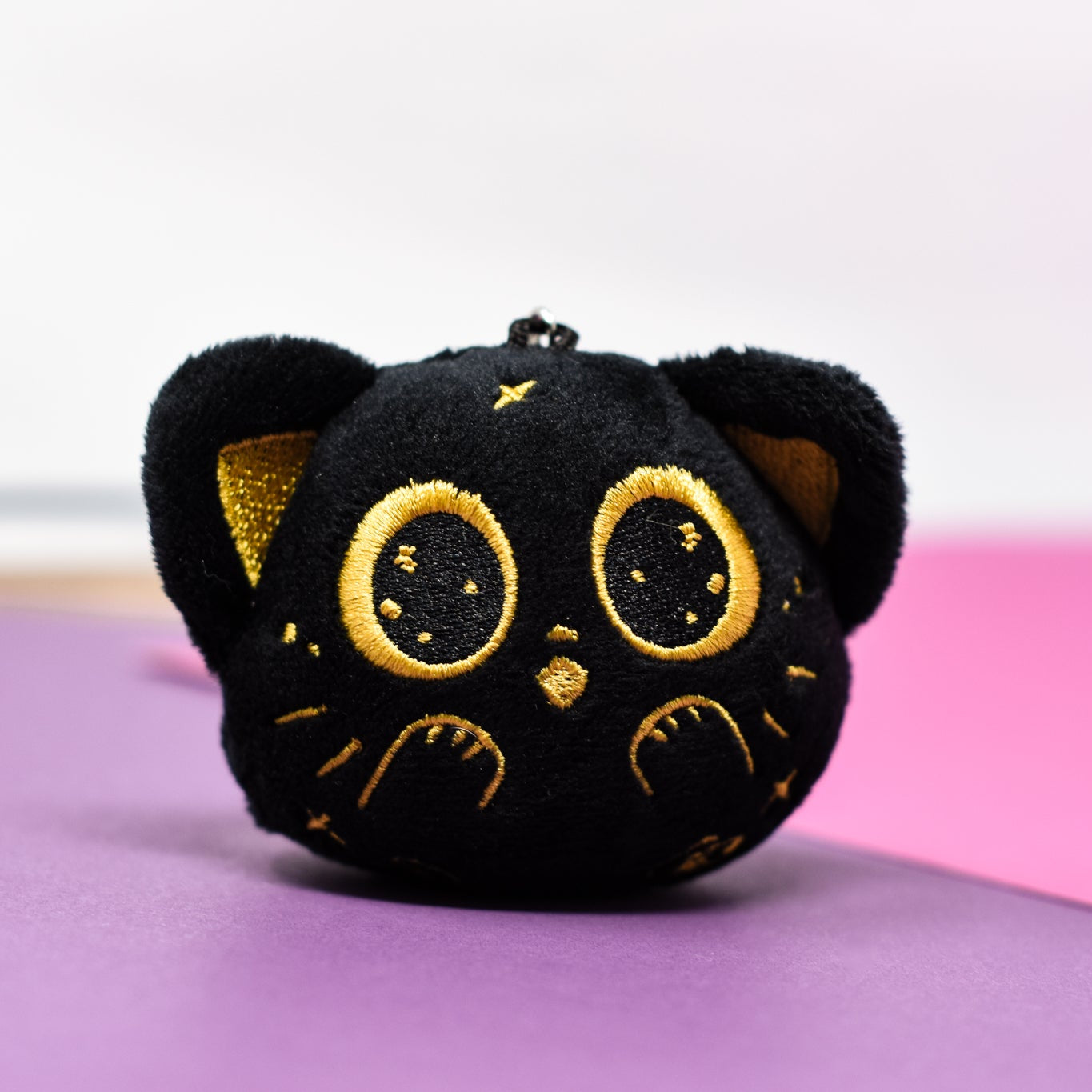 astral kitty plush key chain