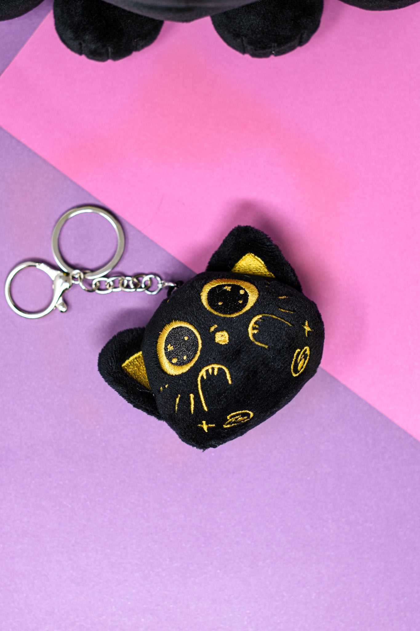 astral kitty plush key chain