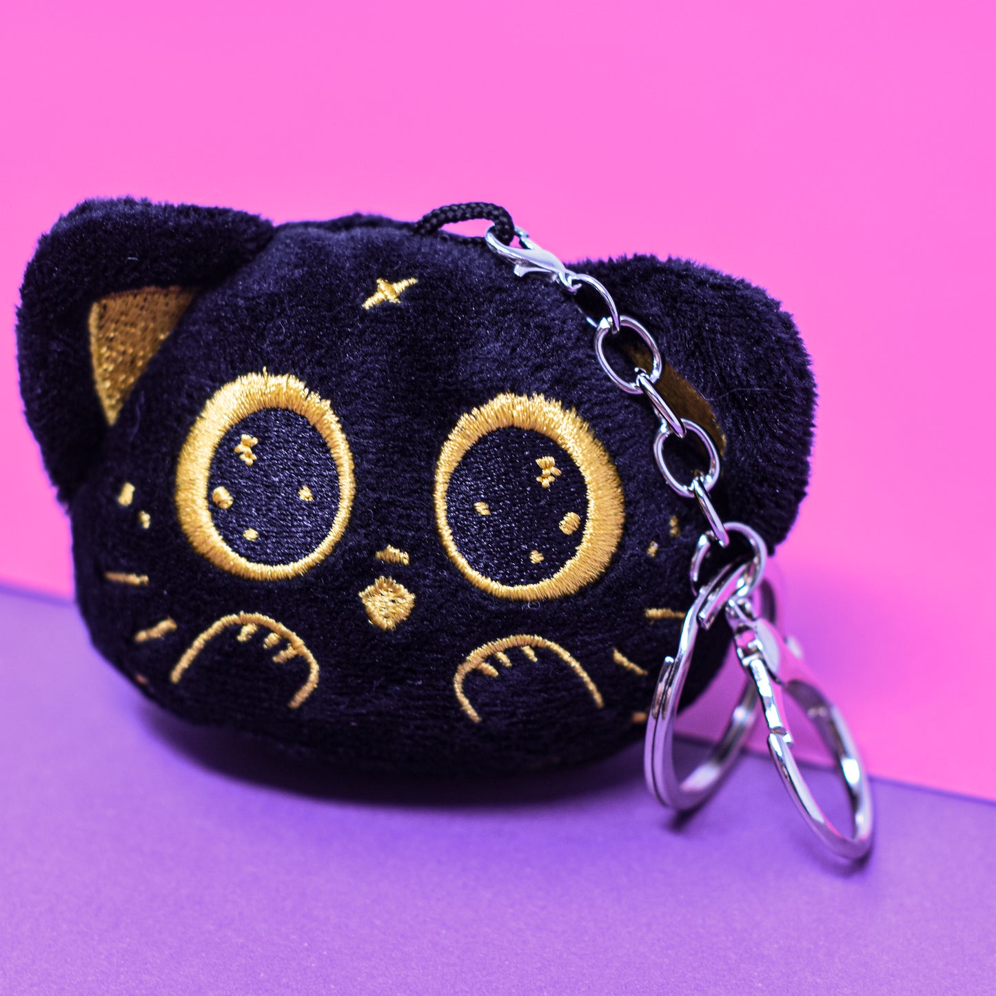 astral kitty plush key chain
