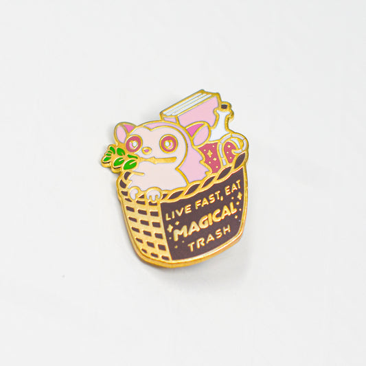 Live Fast, Eat Magical Trash Margot Possum Enamel Pin