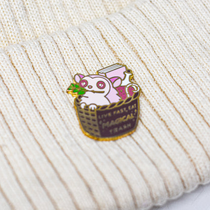 Live Fast, Eat Magical Trash Margot Possum Enamel Pin