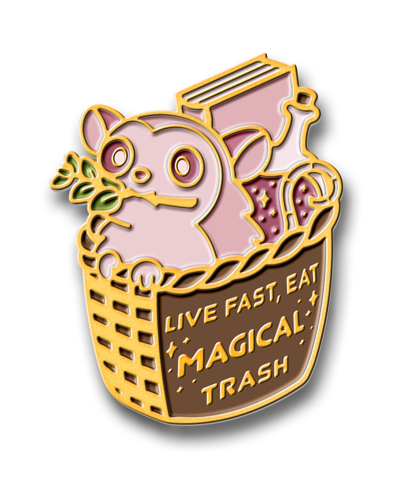 margot the magical trash eating possum sticker