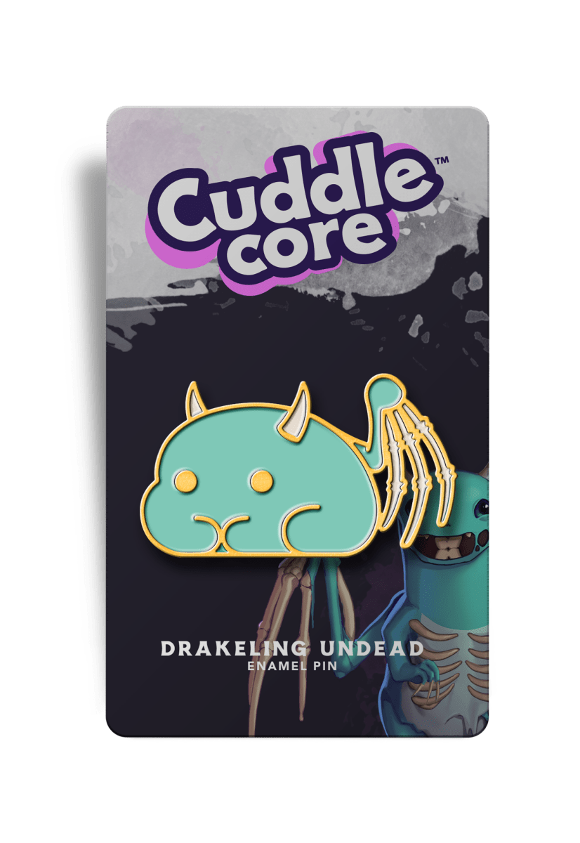 Bones the Undead Drakeling Enamel Pin - CuddleCore