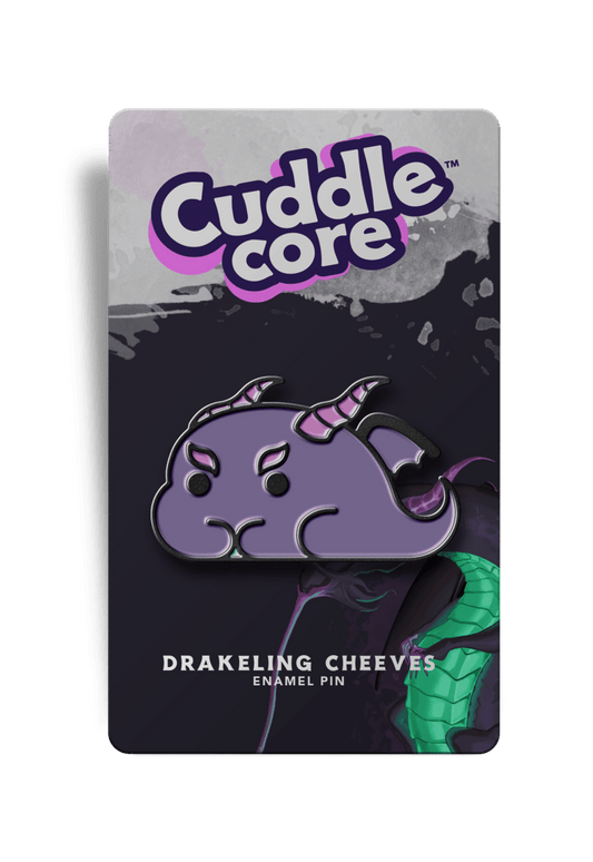 Cheeves the Shadow Drakeling Enamel Pin - CuddleCore