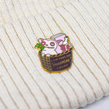Live Fast, Eat Magical Trash Margot Possum Enamel Pin - CuddleCore