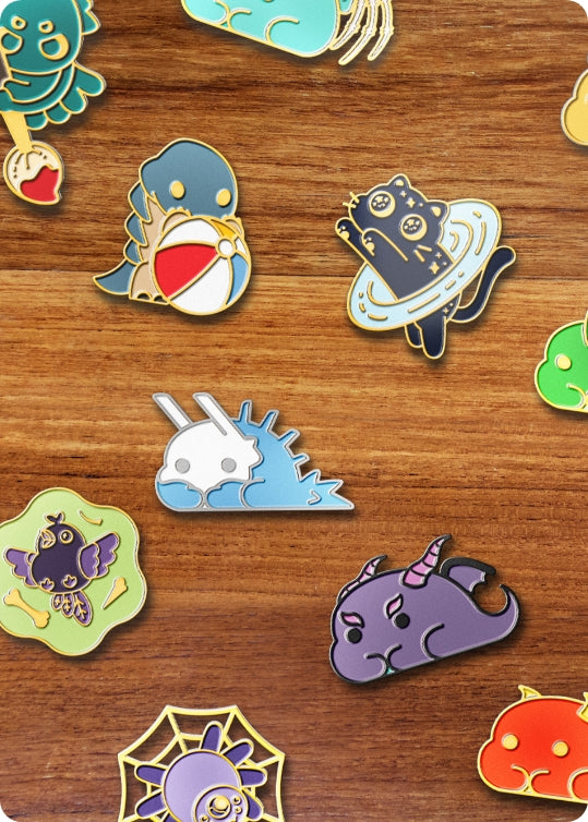 pins on table