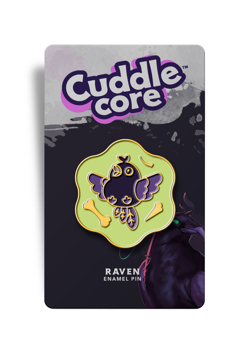 poe the necro raven enamel pin - cuddlecore