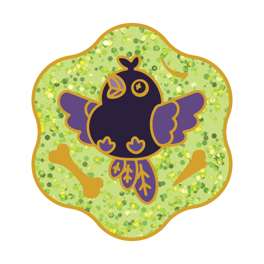 Poe the Necro Raven Enamel Pin - CuddleCore